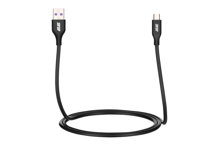 Кабель USB-A > microUSB заряджання/синхронізації 2E 1м, Glow, чорний