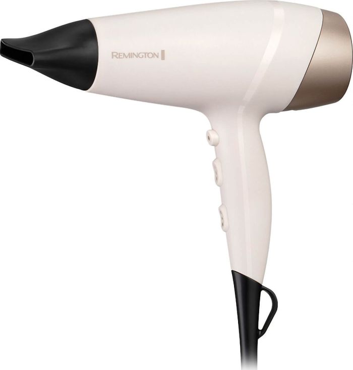 Фен Remington Shea Soft, 2200Вт, режимов-3, дифузор,турмалиновая иониз-я, хол. обдув, бело-золотой