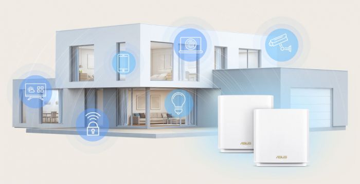 Система WiFi-Mesh ASUS ZenWiFi XT9 AX7800, 3xGE LAN, 1x2.5GE WAN, 1xUSB 3.2, 2 мод, білий