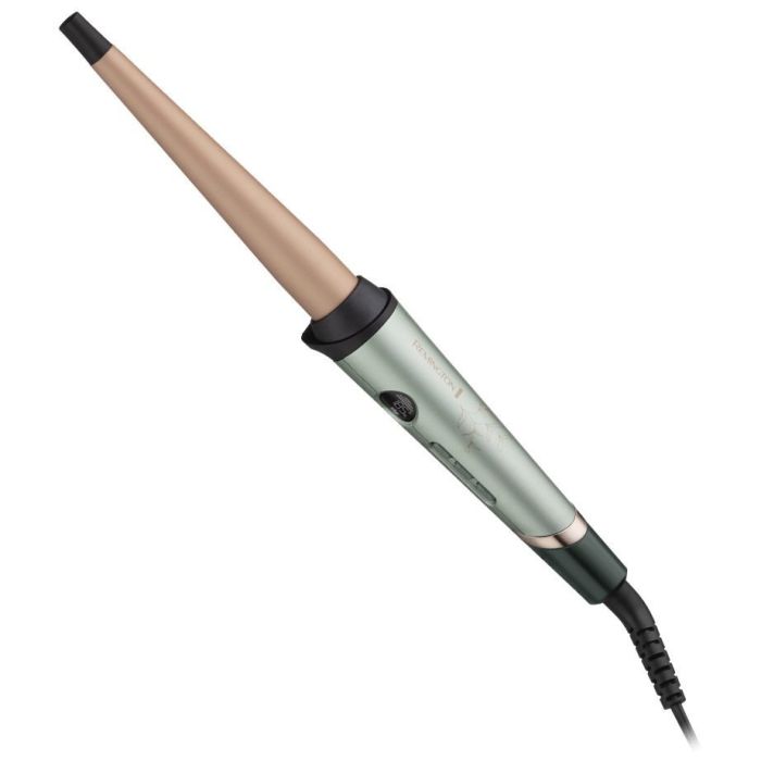 Плойка Remington Botanicals конусная , 43Вт, темп.режимов-10, D-13-25mm, 130-210С, ионизация, керамика, серо-зеленый