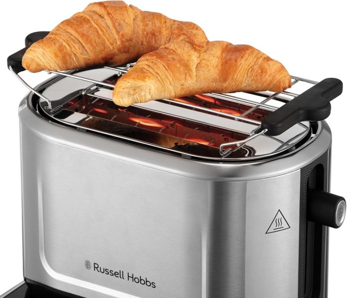 Тостер Russell Hobbs Attentiv 2 Slice 1500Вт, підігрів, розморожування, метал