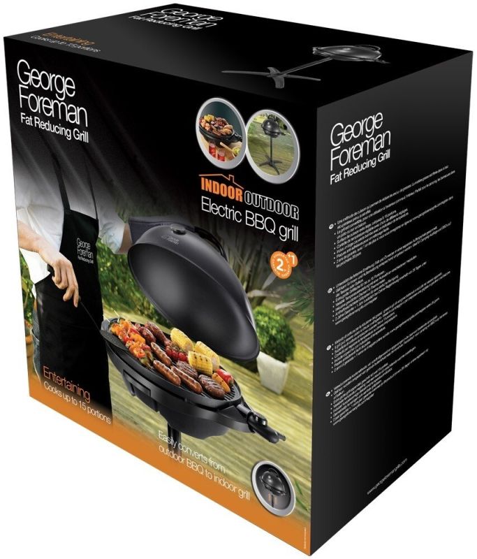 Гриль Russell Hobbs барбекю Indoor Outdoor 2400Вт, темп. режимів-5, діаметр- 43.5см, з`ємні пластини, метал, чорний
