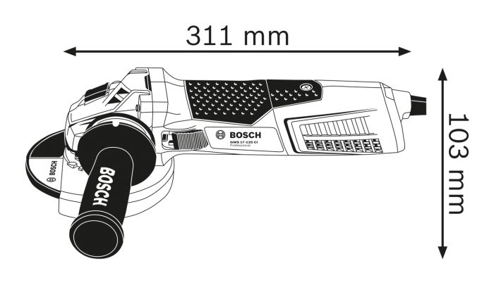 Шліфмашина кутова Bosch Professional GWS 19-125 CI 125мм 1900Вт 11500об/хв 2.5кг