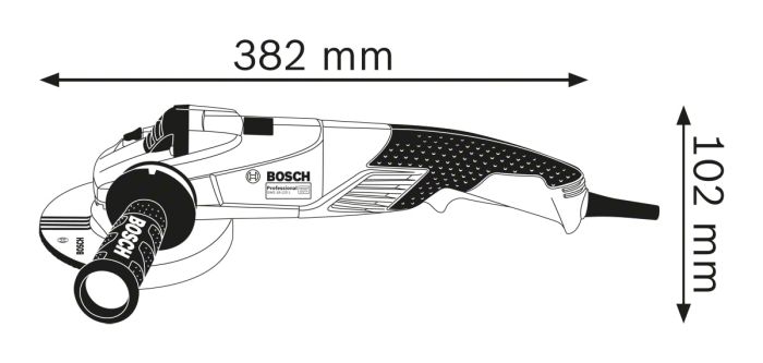 Шлифмашина угловая Bosch Professional GWS 18-150 L, 150мм, 1800Вт, 10000об/мин, М14, 2.6кг