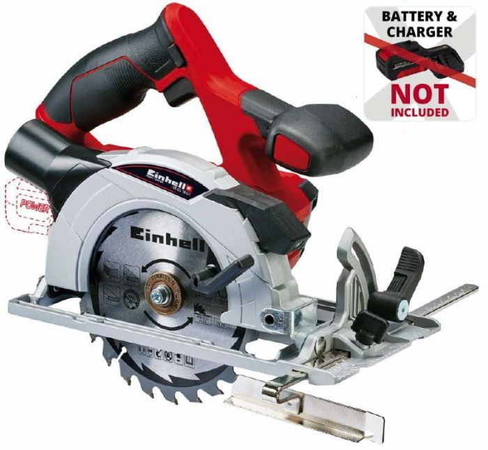 Пила дисковая аккумуляторная Einhell TE-CS 18/150LI - Solo PXC, 18В, 150х10 мм, 4200об/мин, 2.34кг, без АКБ и ЗУ