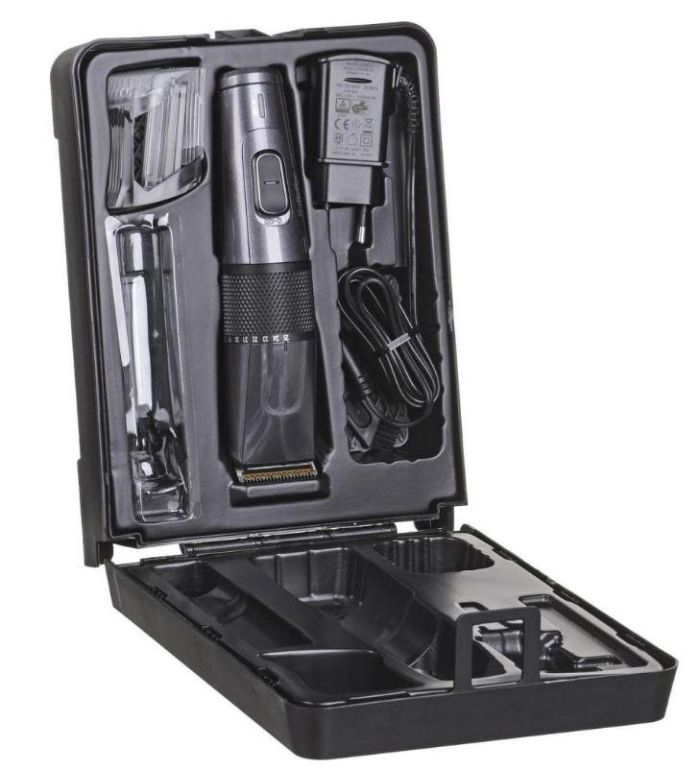 Машинка для стриження  Babyliss, мережа+акум., вібраційний мотор, насадок-1, кейс, титан.напил., сірий