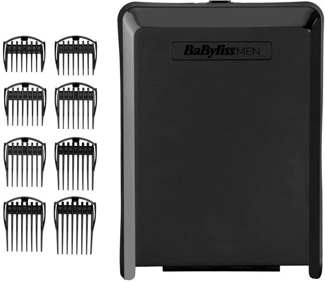 Машинка для стриження  Babyliss, мережа+акум., вібраційний мотор, насадок-8, кейс, титан.напил., синій