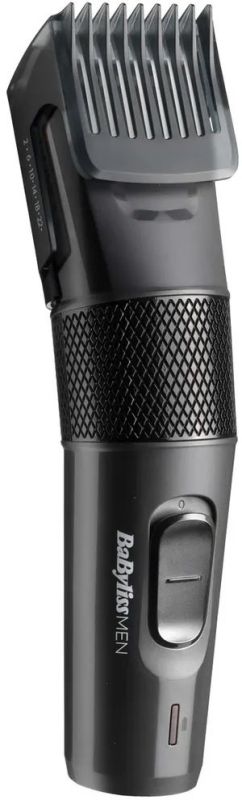 Машинка для стриження  Babyliss, мережа+акум., вібраційний мотор, насадок-1, кейс, сталь, сірий