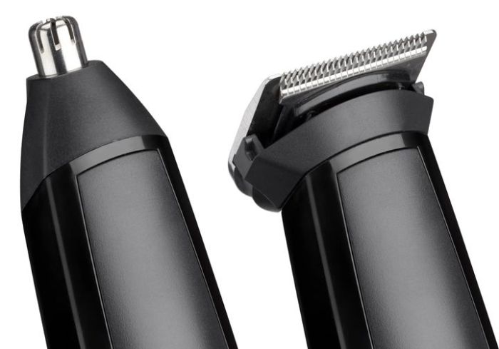 Набор для стрижки  Babyliss для бороды, усов, головы и носа, акум., вибрационный мотор, насадок-6, сталь, черный