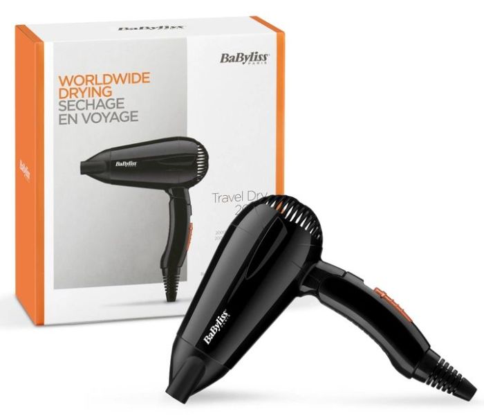 Фен Babyliss дорожній, 2000Вт, 2 режими, складне руків'я, чорний