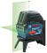 Нівелір лазерний Bosch Professional GCL 2-15G, до 15м, ±0.3мм/м, + RM1 + кейс, IP 54, зелений промінь
