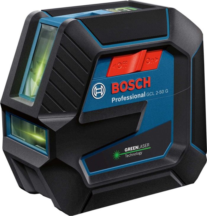 Нивелир лазерный Bosch GCL 2-50 G, до 15м, ±0.3мм/м, со штативом BT 150, держателем RM 10, чехлом, мишенью, 0.58кг
