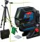 Нивелир лазерный Bosch GCL 2-50 G, до 15м, ±0.3мм/м, со штативом BT 150, держателем RM 10, чехлом, мишенью, 0.58кг