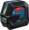 Нівелір лазерний Bosch Professional GCL 2-50 G, до 15м, ±0.3мм/м, в чемодані з тримачем RM 10, затиском DK 10, чохлом, мішенню, 0.58кг