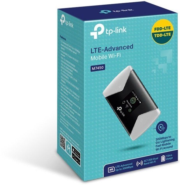 Мобильний Маршрутизатор TP-LINK  N300, 4G/LTE, 3000мА*ч TP-Link M7450