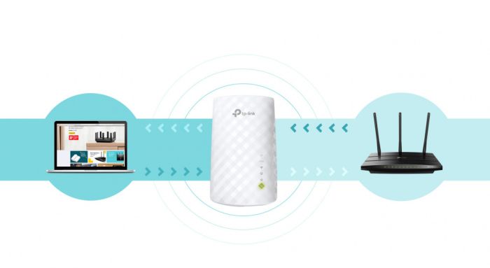 Розширювач покриття WiFi TP-LINK  AC750, 1xFE LAN, MESH TP-Link RE220