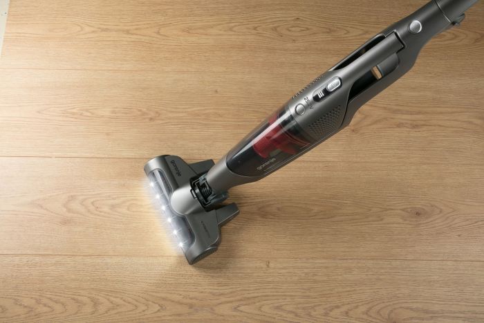 Пилосос Gorenje бездротовий, 155Вт, конт пил -0.5л, автон. робота до 70хв, HEPA, 2 в 1, підсвічування, індикатор, синій