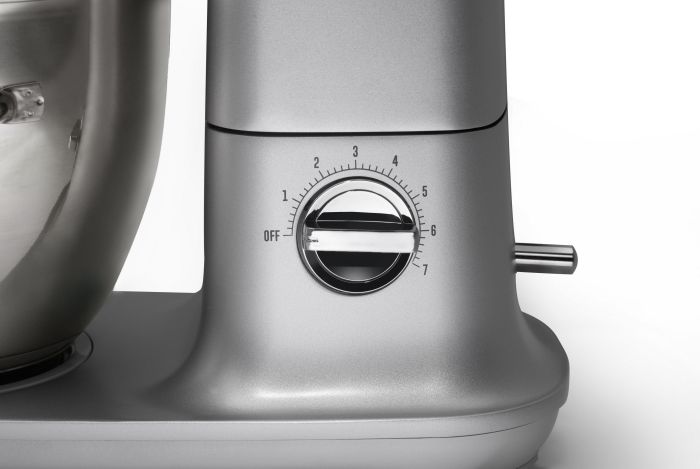 Кухонна машина Gorenje 1000Вт, чаша-метал, корпус-метал, насадок-7, сріблясто-червоний