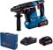 Перфоратор аккумуляторный Bosch GBH 187-LI, SDS-Plus, 18В, 2х5А•ч, 2.4Дж, кейс, 2.9кг