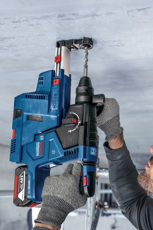 Перфоратор аккумуляторный Bosch GBH 187-LI, SDS-Plus, 18В, 2х5А•ч, 2.4Дж, кейс, 2.9кг