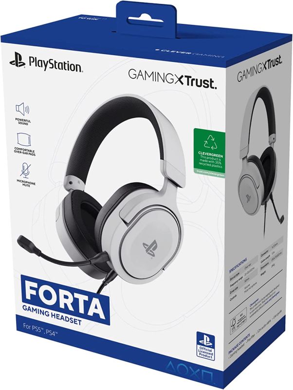 Гарнітура Trust GXT 498 Forta for PS5, 3.5мм, білий