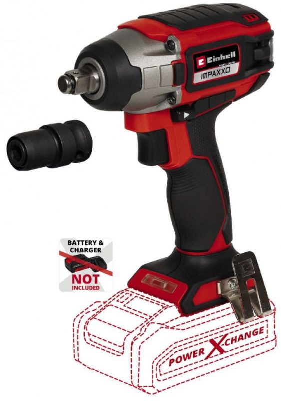 Гайковерт ударный Einhell IMPAXXO 18/230 аккум., PXC, 230 Нм, 18В, бесщеточн., квадрат, 1.17 кг (без АКБ и ЗУ)