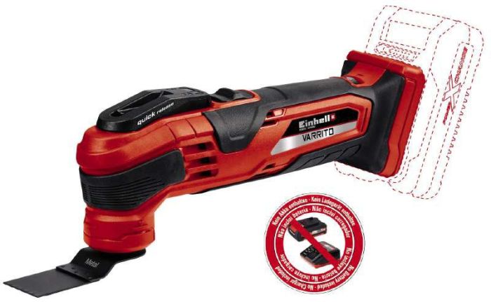Багатофункціональний інструмент Einhell VARRITO акумуляторний PXC 18В 22000-40000об/хв 1кг без АКБ та ЗП
