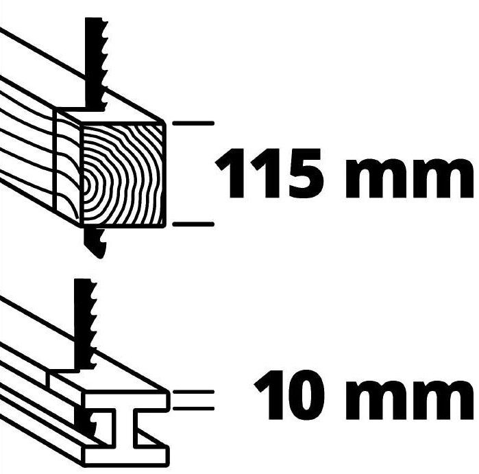 Пила сабельная Einhell TC-AP 690 E, 690Вт, пропил 115мм, ход 20мм, 0-2800 об/мин, 2.2кг