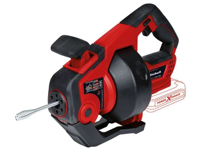 Устройство для прочистки труб Einhell TE-DA 18/760 Li - Solo аккумуляторный, 18В PXC, 560об/мин, трос 7.6м, d7мм, 16-55мм, 3.62кг, без АКБ и ЗУ