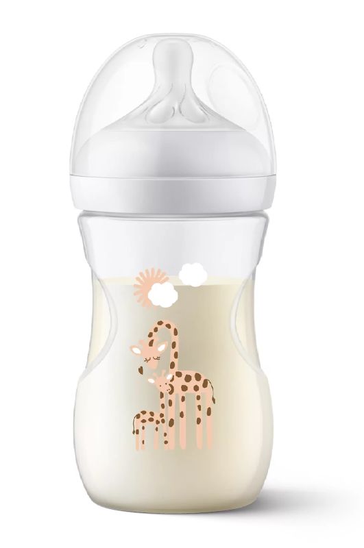 Пляшка для годування Avent Natural 260мл, Природний потік, жираф