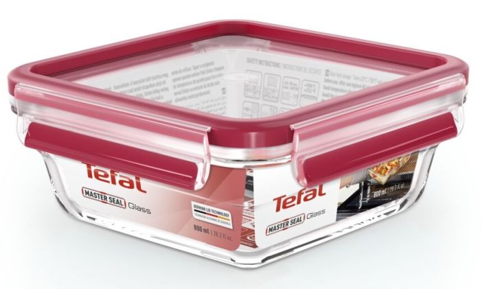 Форма универсальная с крышкой TEFAL MasterSeal glass, 0.8л, стекло