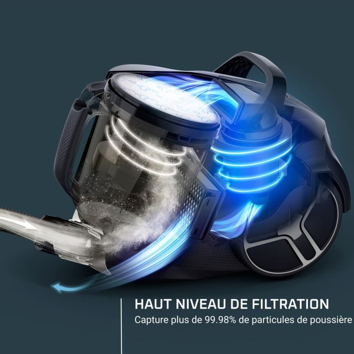 Пылесос Rowenta контейнерный Compact Power XXL, 900Вт, конт пыль -2.5л, HEF system, черный