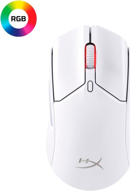 Мишь HyperX Pulsefire Haste 2, RGB, USB-A/WL/BT, белый