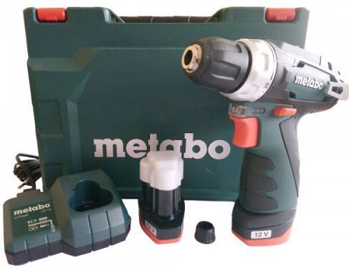 Шуруповерт-дрель аккумуляторный Metabo POWERMAXX BS BASIC, 12В 2х2Ач, 17/34Нм, 0-360/0-1400об/мин, 0.8кг