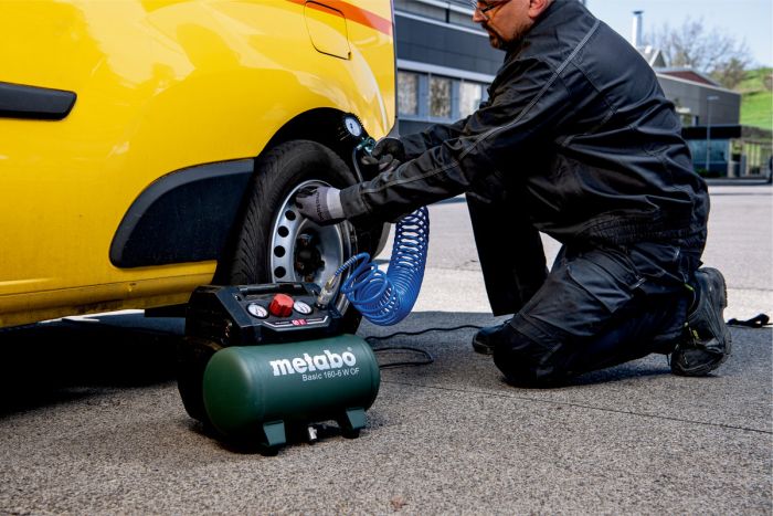 Компрессор воздушный Metabo BASIC 160-6 W OF безмасляный, 900Вт, 6л, 160л/мин, 8бар, 8.4кг