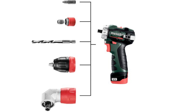 Шурупокрут-дриль акумуляторний Metabo PowerMaxx BS BL Q 12В 2х2.0А·год 20·38Нм кейс 0-400·0-1500об/хв 0.8кг