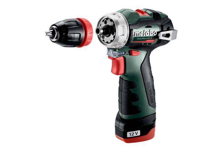 Шурупокрут-дриль акумуляторний Metabo PowerMaxx BS BL Q 12В 2х2.0А·год 20·38Нм кейс 0-400·0-1500об/хв 0.8кг