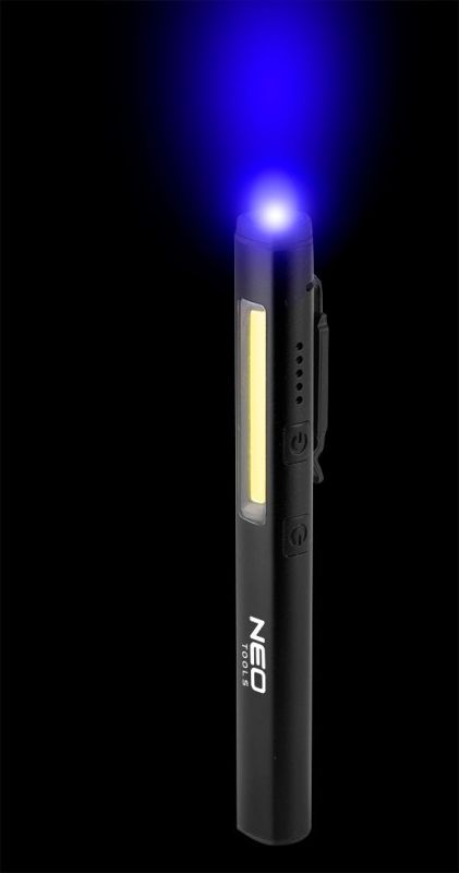 Ліхтар інспекційний акумуляторний Neo Tools, 4в1, 800мА·год, 450лм, 5+3Вт, лазер, УФ лампа 365нм, IP20