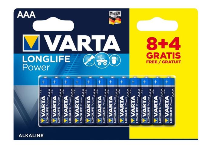 Батарейка Varta Longlife Power лужна AAA  блістер, 12 шт