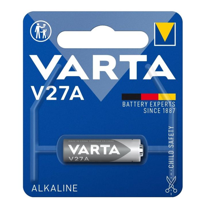 Батарейка Varta лужна V27 A (MN27, 27А, GP27A, L828) блістер, 1 шт