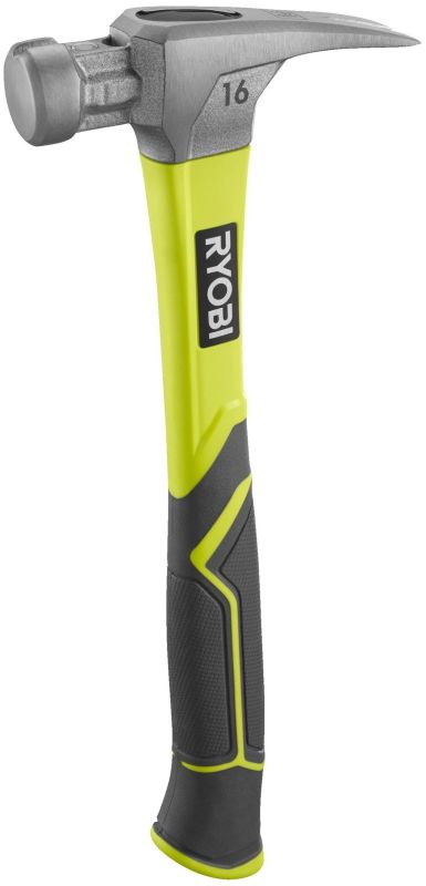 Молоток столярный Ryobi RH16FSS 450г магнитный держатель рукоятка стекловолокно