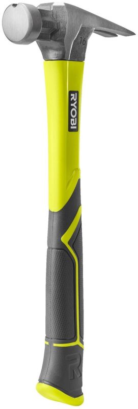 Молоток столярный Ryobi RH16FSS 450г магнитный держатель рукоятка стекловолокно