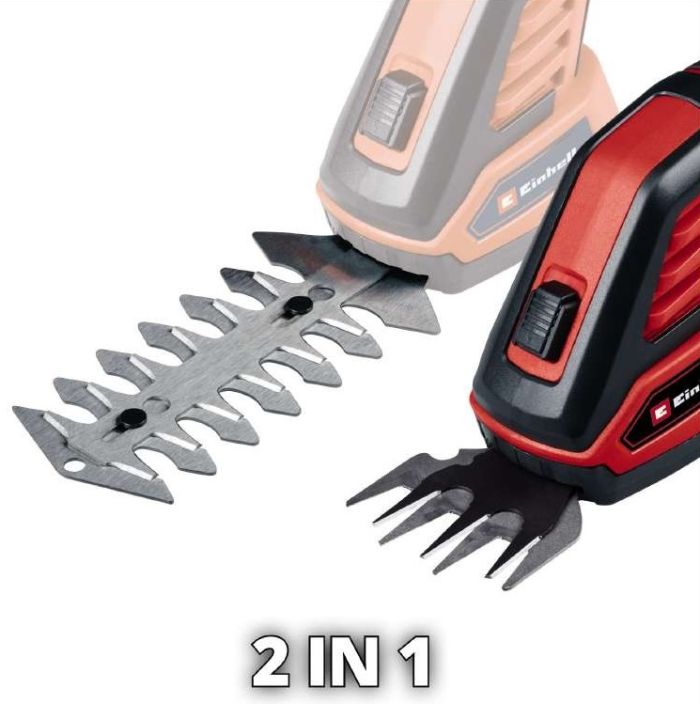 Ножницы для травы аккумуляторные Einhell GC-CG 3,6/70 Li WT, 3.6В, 1х2Ач, 7/11см, шаг реза 8мм, 0.8кг