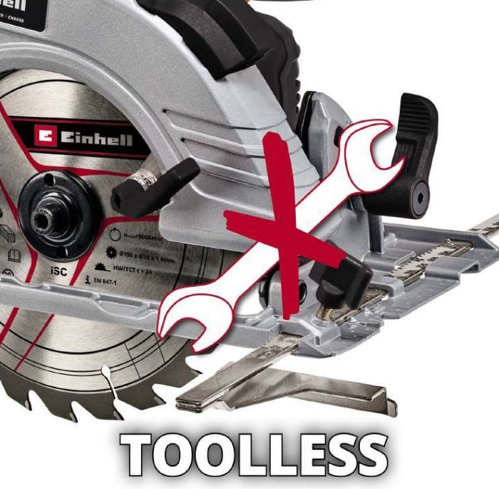 Пила дискова акумуляторна Einhell Professional TE-CS 18/190LI BL PXC 18В 190х20мм 3.23кг без АКБ та ЗП