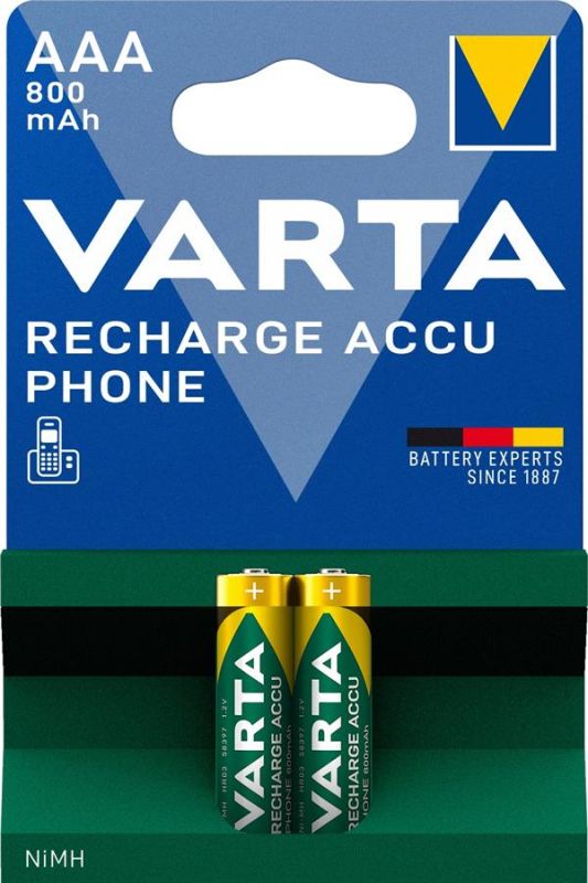 Акумулятор Varta NI-MH Phone  AAA 800 мА•г, 2шт