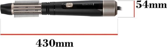 Фен-щетка Remington Blow Dry & Style Caring, 1000Вт, режимов-2, иониз-я, хол. обдув, чехол, керамика, черно-золотой