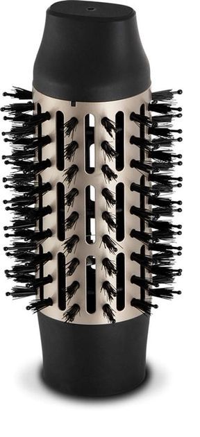 Фен-щетка Remington Blow Dry & Style Caring, 1000Вт, режимов-2, иониз-я, хол. обдув, чехол, керамика, черно-золотой