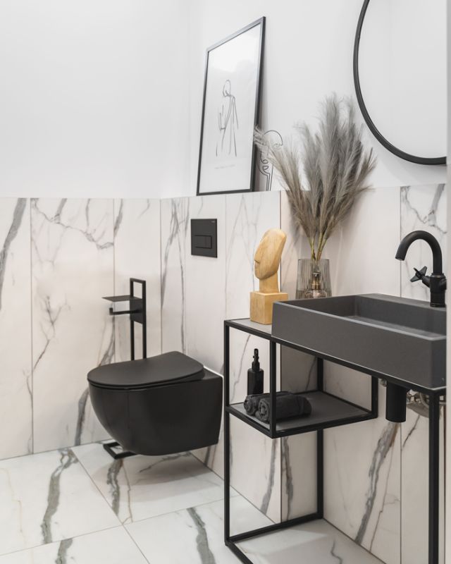 Инсталляционная система Deante Peonia 6 в 1, черный