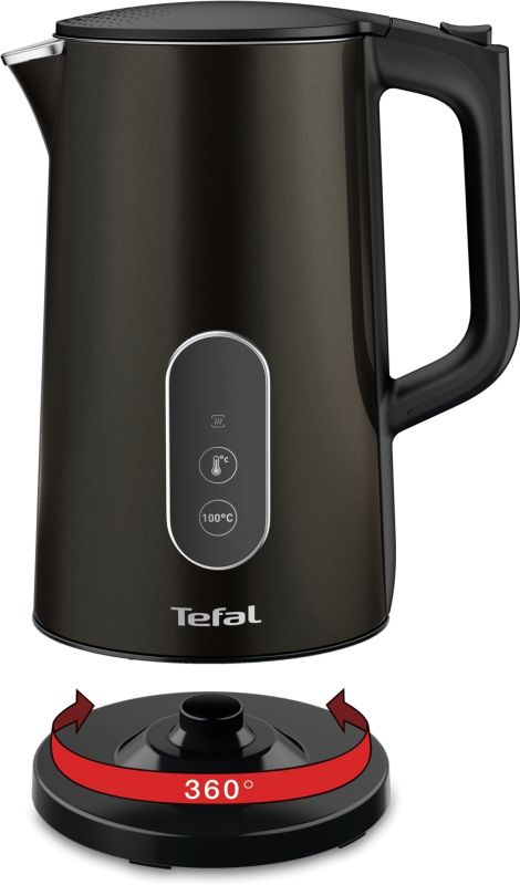 Электрочайник Tefal Digital 1.7л, с двойными стенками, 5 темп.реж, черный