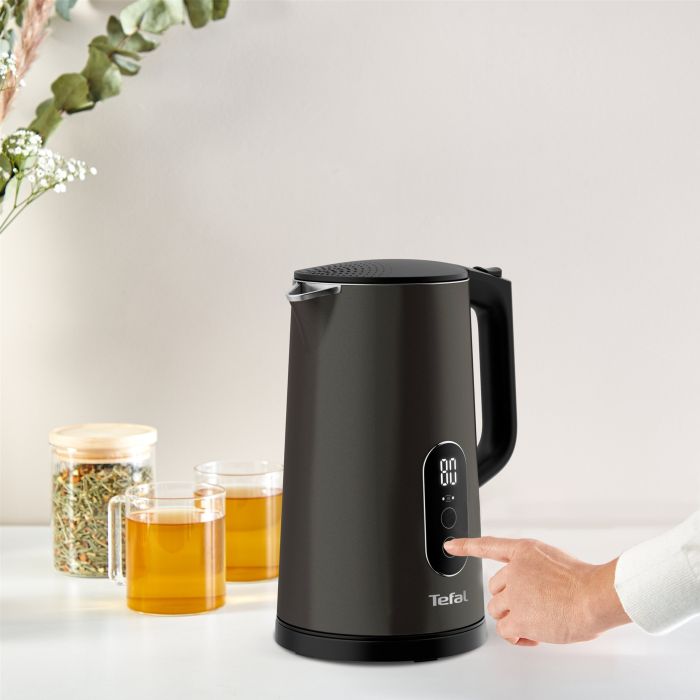 Электрочайник Tefal Digital 1.7л, с двойными стенками, 5 темп.реж, черный